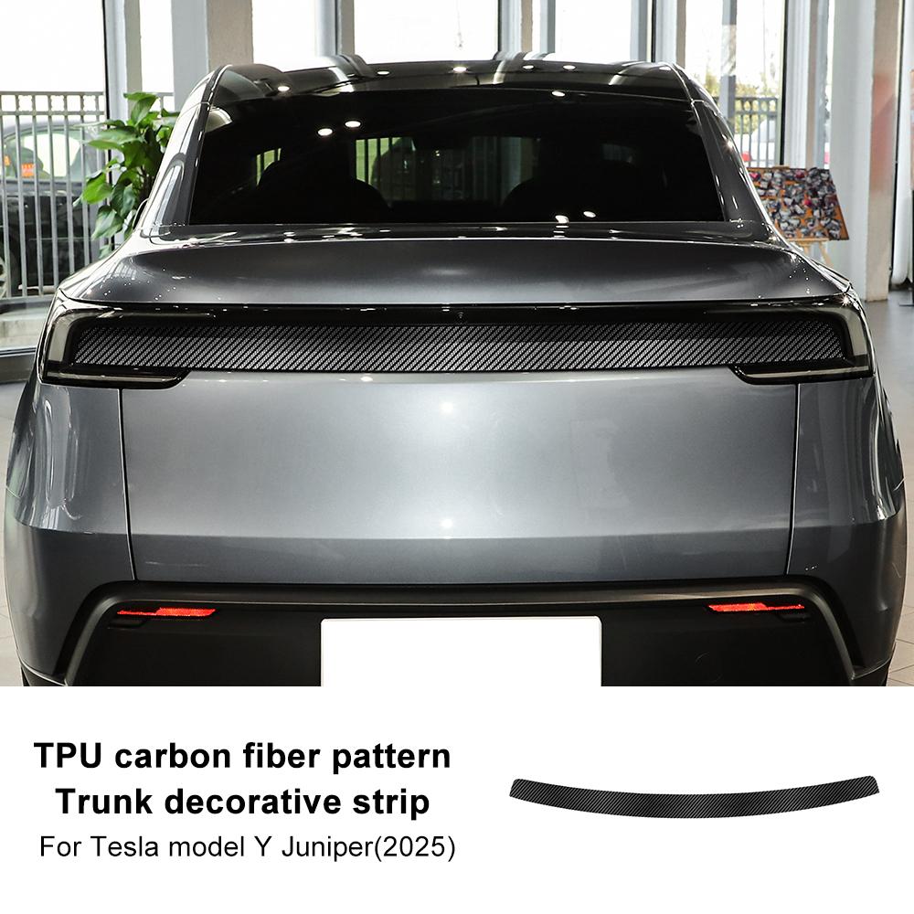 Carbon Fiber Pattern PPF Car Paint Protection Film Trim for Tesla Model Y Juniper 2025-up Protective B-pillar Trunk light Film