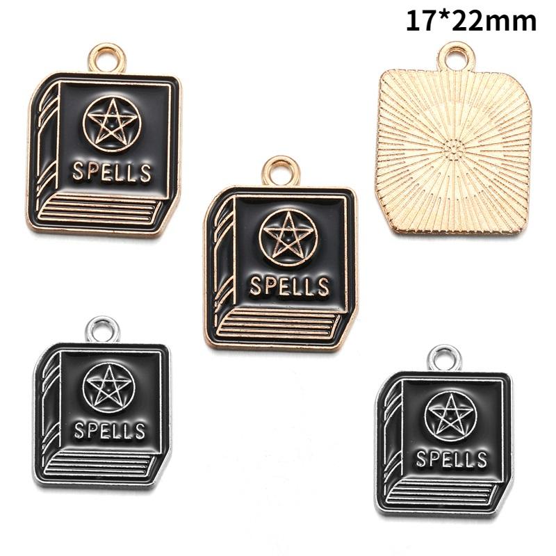 10pcs Enamel Charms Halloween Black Skull Butterfly Charms Pendant Designer CharmsFit Jewelry Making DIY Jewelry Findings W345