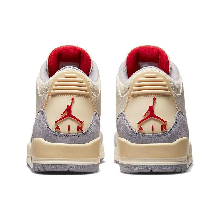 Air Jordan 3 Retro SE Muslin Men Sneakers Cream University-Red Cement-Grey DH7139-100