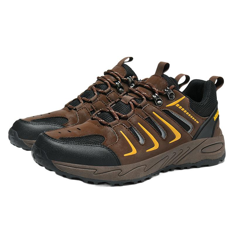 2025 large size four-season men's shoes mountaineering shoes non-slip rubber shoes outdoor travel leisure sports hiking shoes