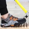 New Male Work Sneakers Steel Toe Shoes Men Safety Shoes Puncture-proof Work Shoes Boots Fashion Indestructible Footwear Security
