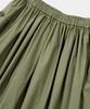 COLUMBIA UNIVERSITY All-Round Pleats Cotton Long Skirts Khaki