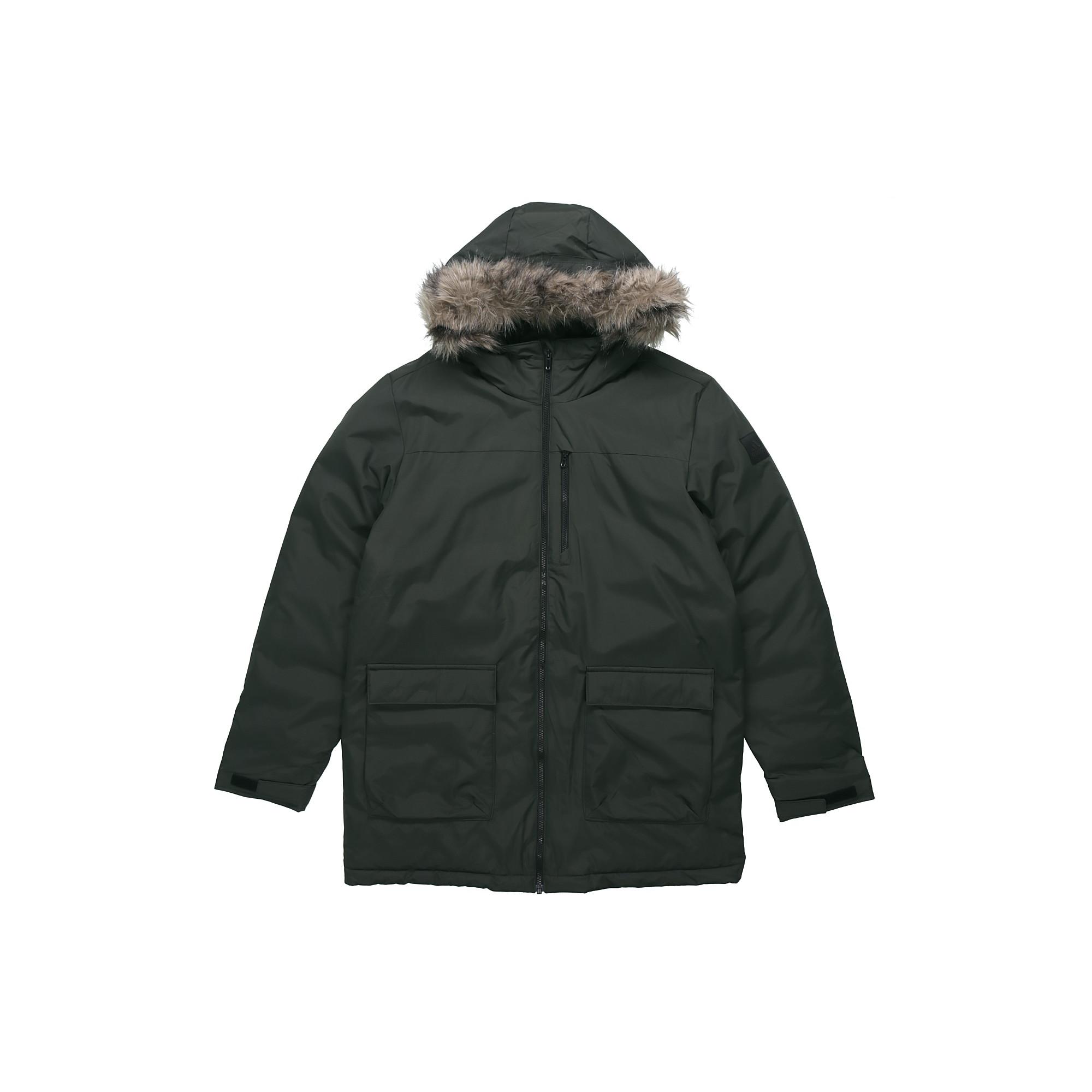 Мужская пуховая куртка Adidas XPLORIC Серо-зеленая DZ1432 XL