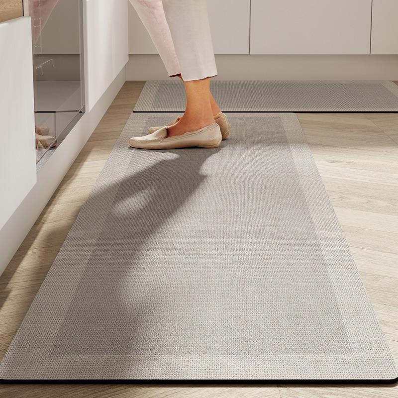 Floor Mat for Kitchen Waterproof Non-slip Oil-proof Carpet Minimalist Line Texture Long Size Rugs Entrance Home Decoration Mats