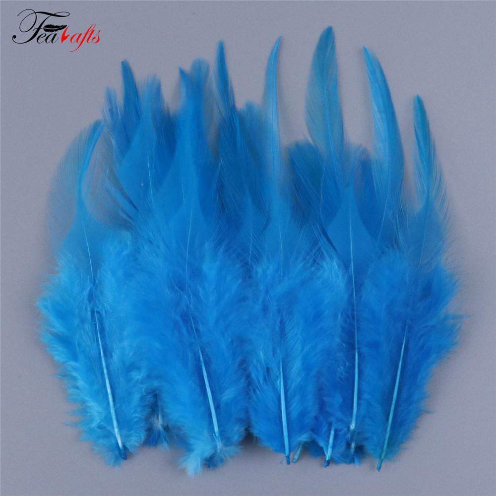 100pcs Rooster Feather Plume For Jewelry Making Pink Fly Tying Plumas Wedding Dress Decorative Dream Catcher Feathers DIY Crafts