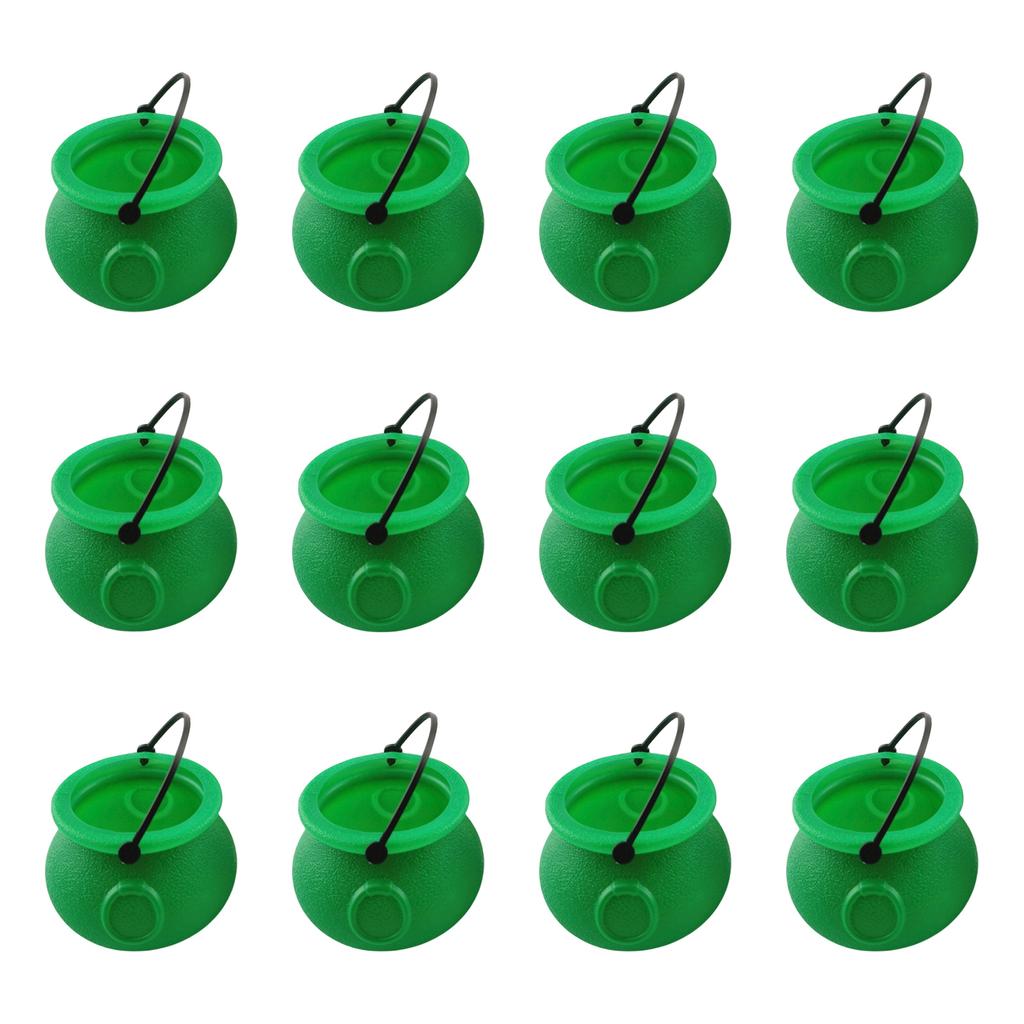 12pcs Bucket Set Multi Color Selection Halloween Witch Bucket Jar Festival Ornament Decoration