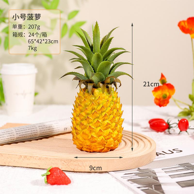 Simuliertes Ananas-Ornament Weiches PVC Ananas Fake-Frucht-Modell Künstliche Früchte Schrankdekoration Foto-Requisite Ästhetische Deko