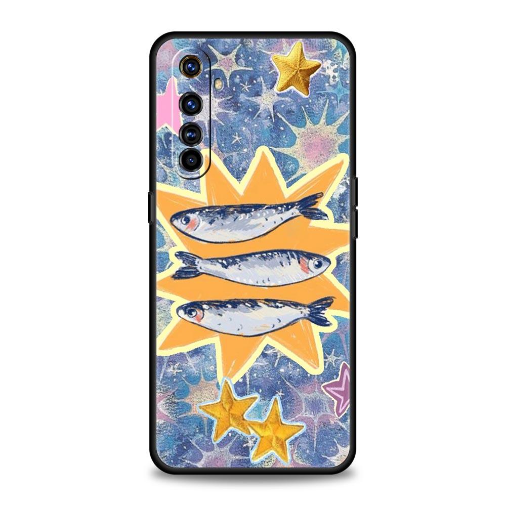 Blue Ocean Fish Case For Realme C67 C63 C55 C53 C35 C25 C21 GT 2 3 5 6 10 11 12 13 Pro Plus 5G Soft TPU Phone Cover Fundas Bags