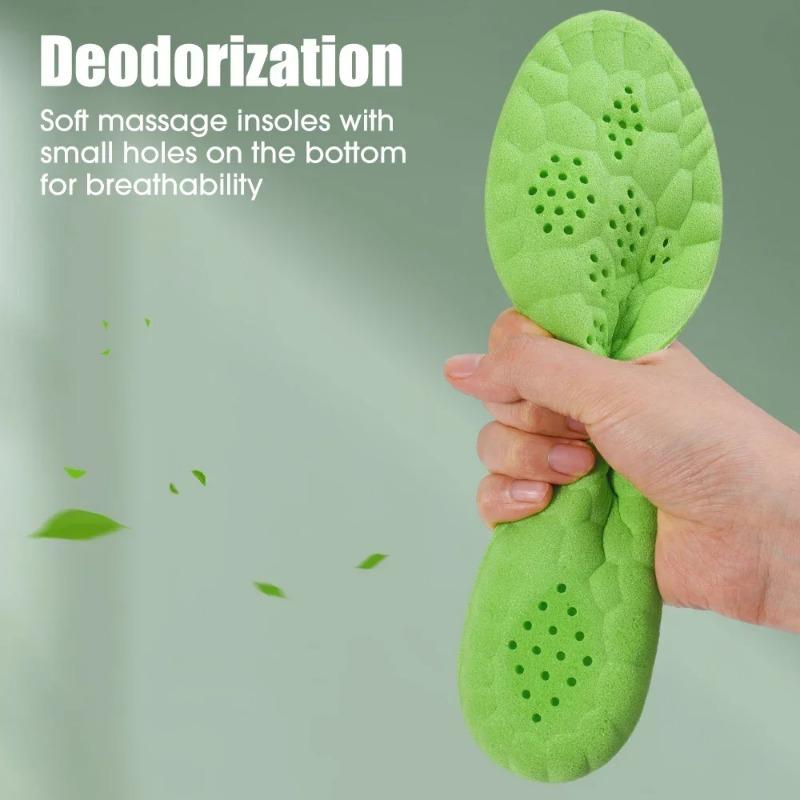 4D Sport Insoles for Men Women Soft High Elasticity Insole Running Shoes Pad Deodorant Orthopedic Arch Support Insert Cushion
