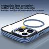 For iPhone 16 pro Max Strong Magnetic Phone Case Carbon Fiber Pattern Frame Transparent Cover for iPhone 16 pro, Wireless Charge