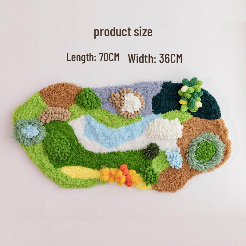 Moss Coaster Rug Kit: Beginner-Friendly Mori Style Doormat Gift Set