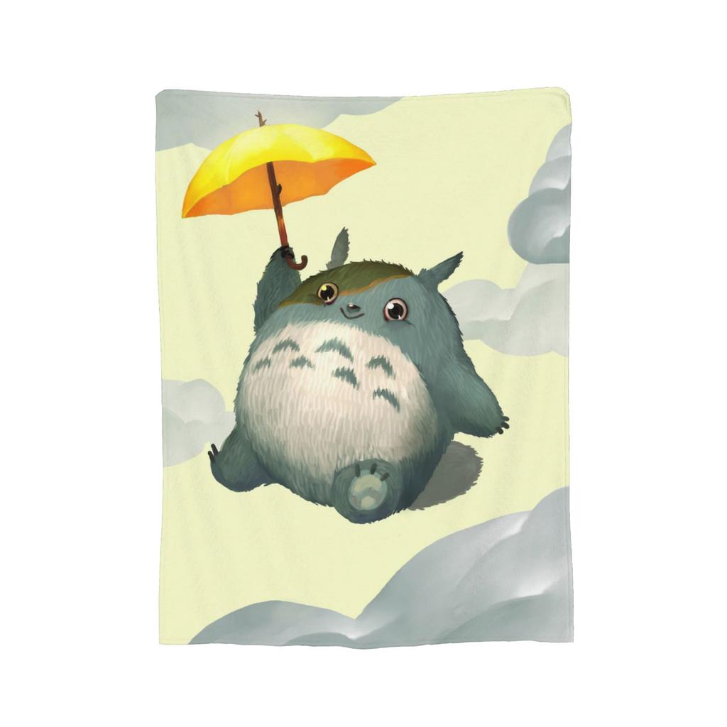 Cute T-Totoros Miyazaki Hayao Blanket Flannel Textile Decor Multi-function Super Soft Throw Blankets for Bed Office Bedspread