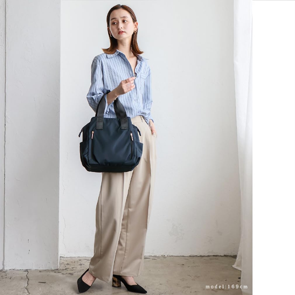 Gratante Women's Stylish Nylon Backpack with 9 Pockets, Ultra-Lightweight Nylon Design, Large Capacity, Practical for Commuting, School, and Mothers,