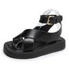 Woman Summer Fashion New Sandals For Female Students Comfortable Thick Bottom Fairy Style Cross Strap Beach Sandals