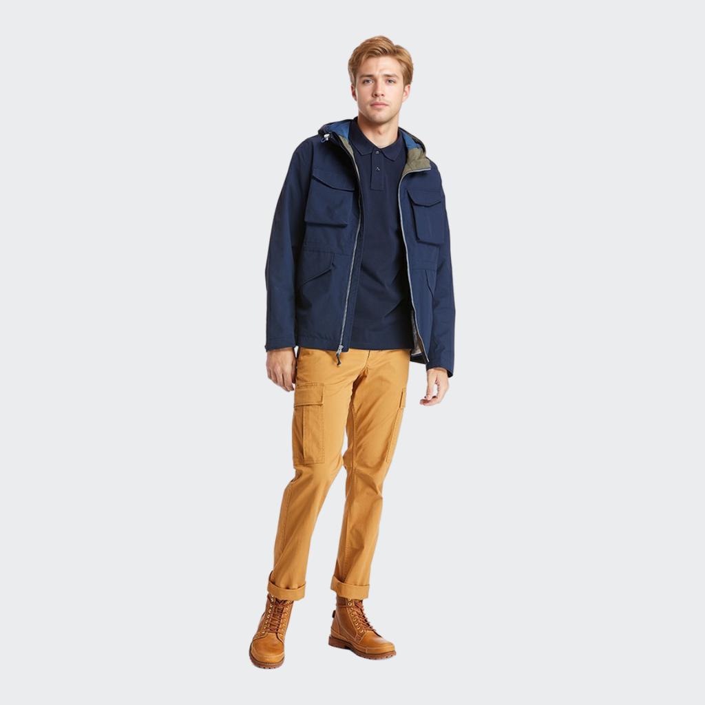 Timberland Casual Smart Outfit Hooded Jacket Men Jackets Deep-Navy A2EJW-433