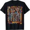 Folk Art Man Dog Tribal Outsider Art Abstract Graffiti T-Shirt