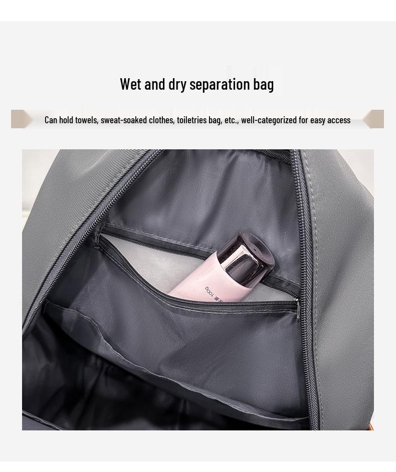 Trendy Large-Capacity Mom Bag with Wet/Dry Separation, Luggage Handle Attachment, Multi-Function Backpack for Mothers