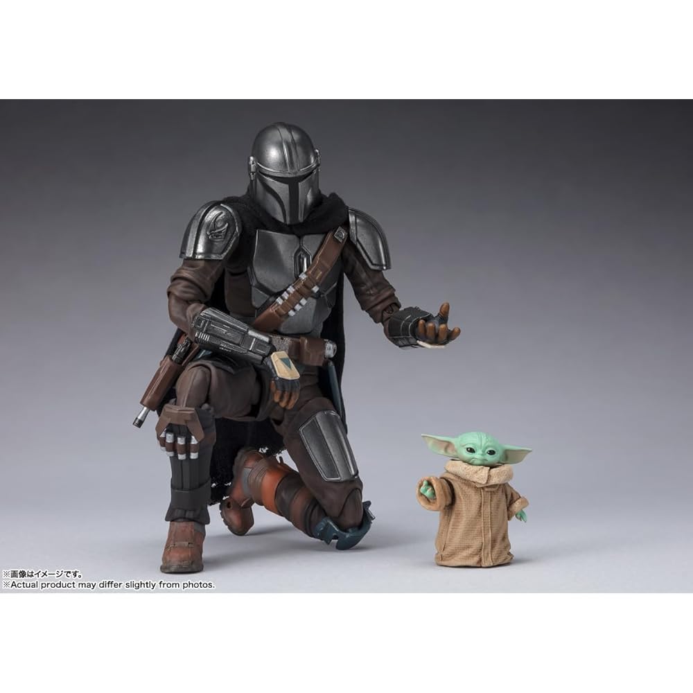 TAMASHII NATIONS S.H. Figuarts Star Wars The Mandalorian & Grogu 150mm Action Figure ABS PVC Fabric Painted