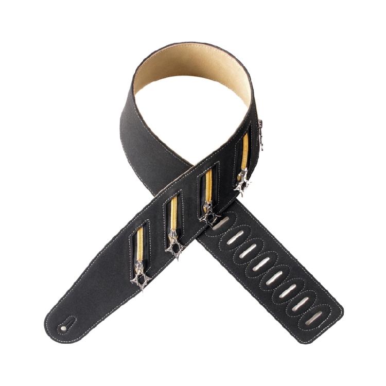 

Wide Shoulder Guitar Strap Punk Theme Microfiber Metal Stud Decorations Adjustable Length for Enhanced Playing Comfort