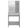Makeup Table with LED Lights Gray Sonoma 60 X 40 X 140 Cm
