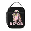1 Piece For Students Food Container Blob Cartoon  Portable Pocket Mr Blobby Zipper Closure Aluminum Foil Food Pouch For Travel