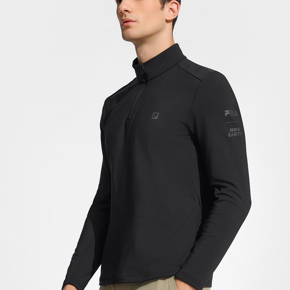 New FILA Casual Sportswear Men's Pitch Black A11M447202F-BK+A11M411806F-BK