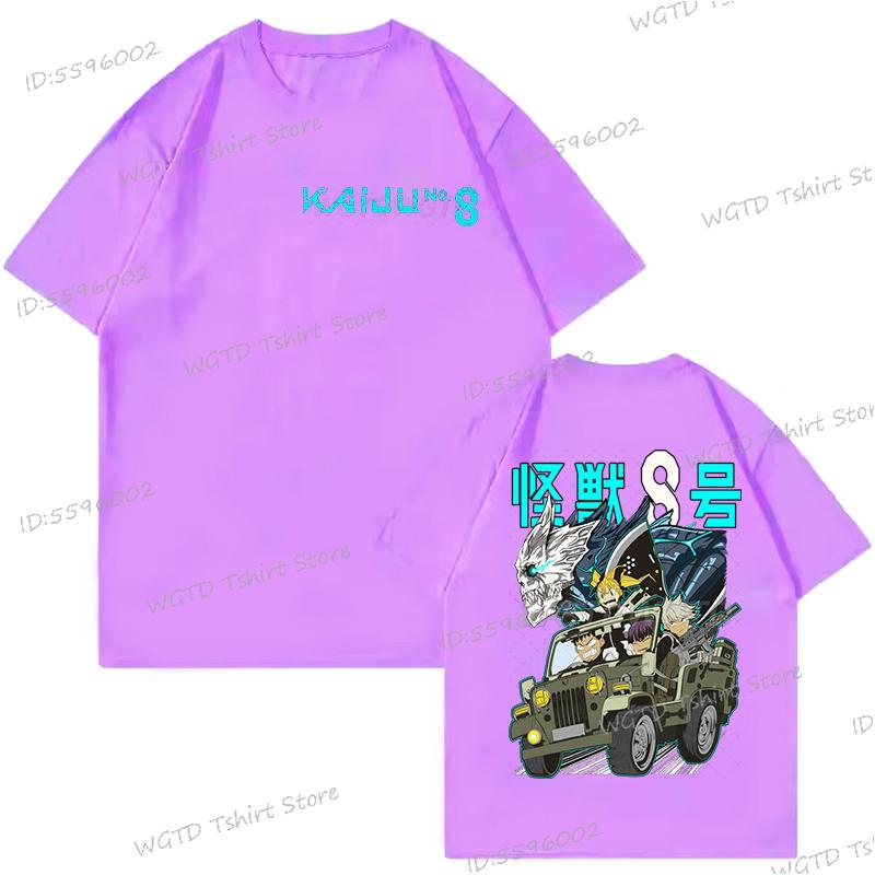 Men's Street Cool T-Shirt Tops Kaiju No 8 Fashion Casual Tops Anime Gift for Him Monster 8 Harajuku Streetwear Short Sleeve Tees