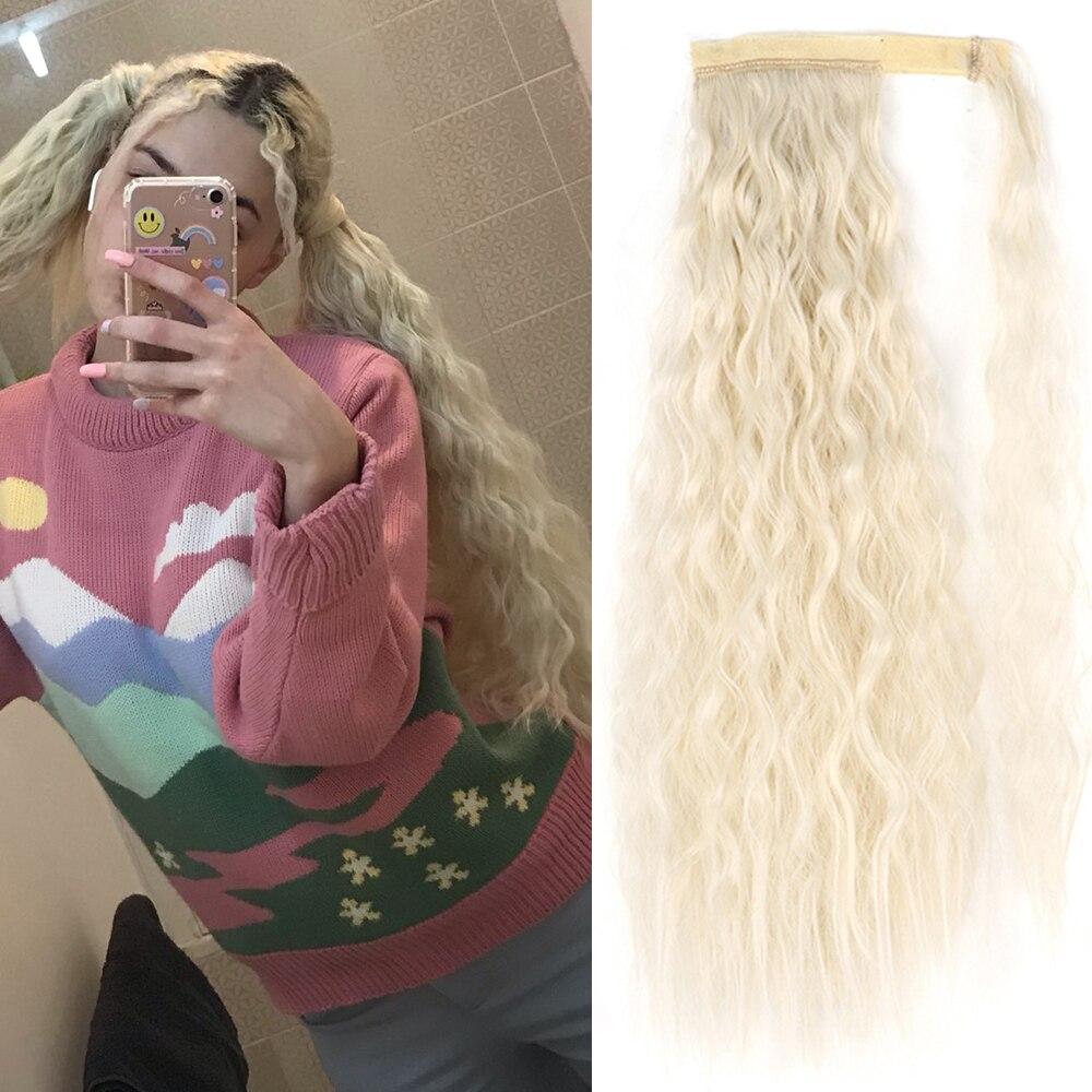 MISS WIG Rovné vlasy ze syntetických vlasových vláken tepelně odolné s culíkem Umělé vlasy prodlužující vlasy culík