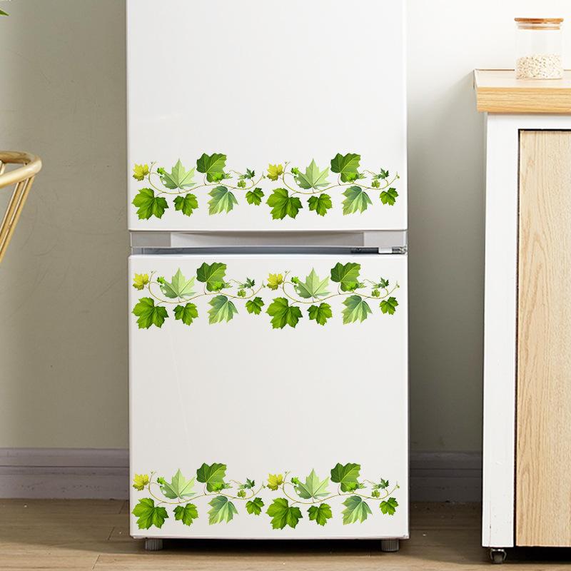 Large Fresh Green Plant Vine Wall Sticker Self-Adhesive for Bedroom Living Room Glass Window Door Rental Room Decor