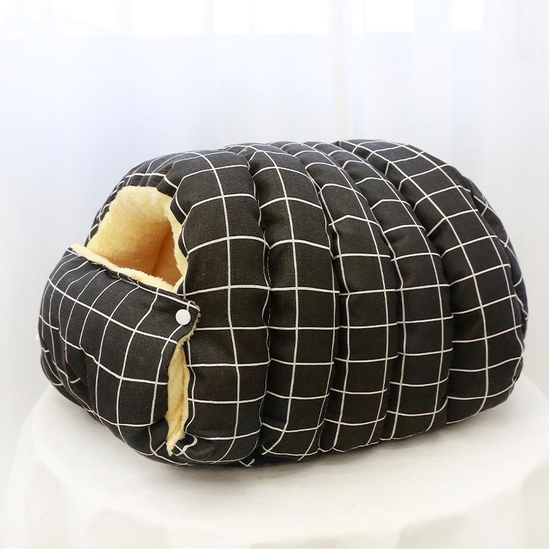 

Washable Warm Semi-Enclosed Cat & Dog Bed - Four Seasons Nest Small 30*30*20cm Up to 8 lbs