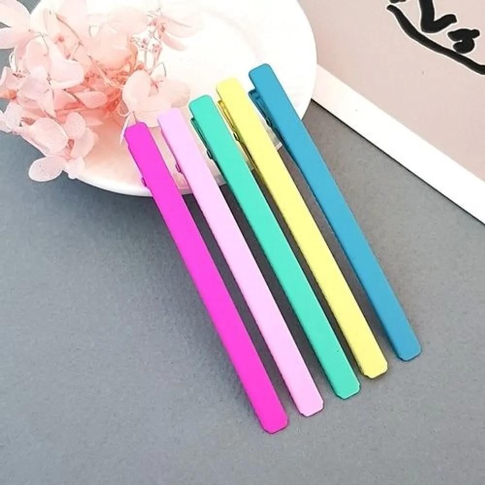 10 gerade Klauenclips, Haarspangen, Haarnadeln, Pastell, Gesichtswaschung, Friseursalon, Pony, Fixierpunkte, Kitsch, High Teen