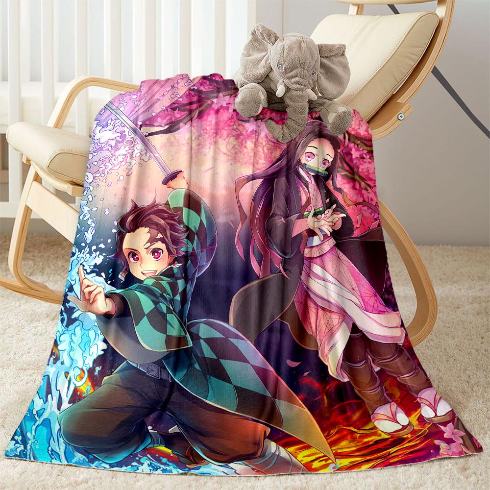 Nezuko Kamado's Journey Blankets Are Suitable for Living Rooms,making Them an Ideal Choice for Outdoor Travel and Gifts.