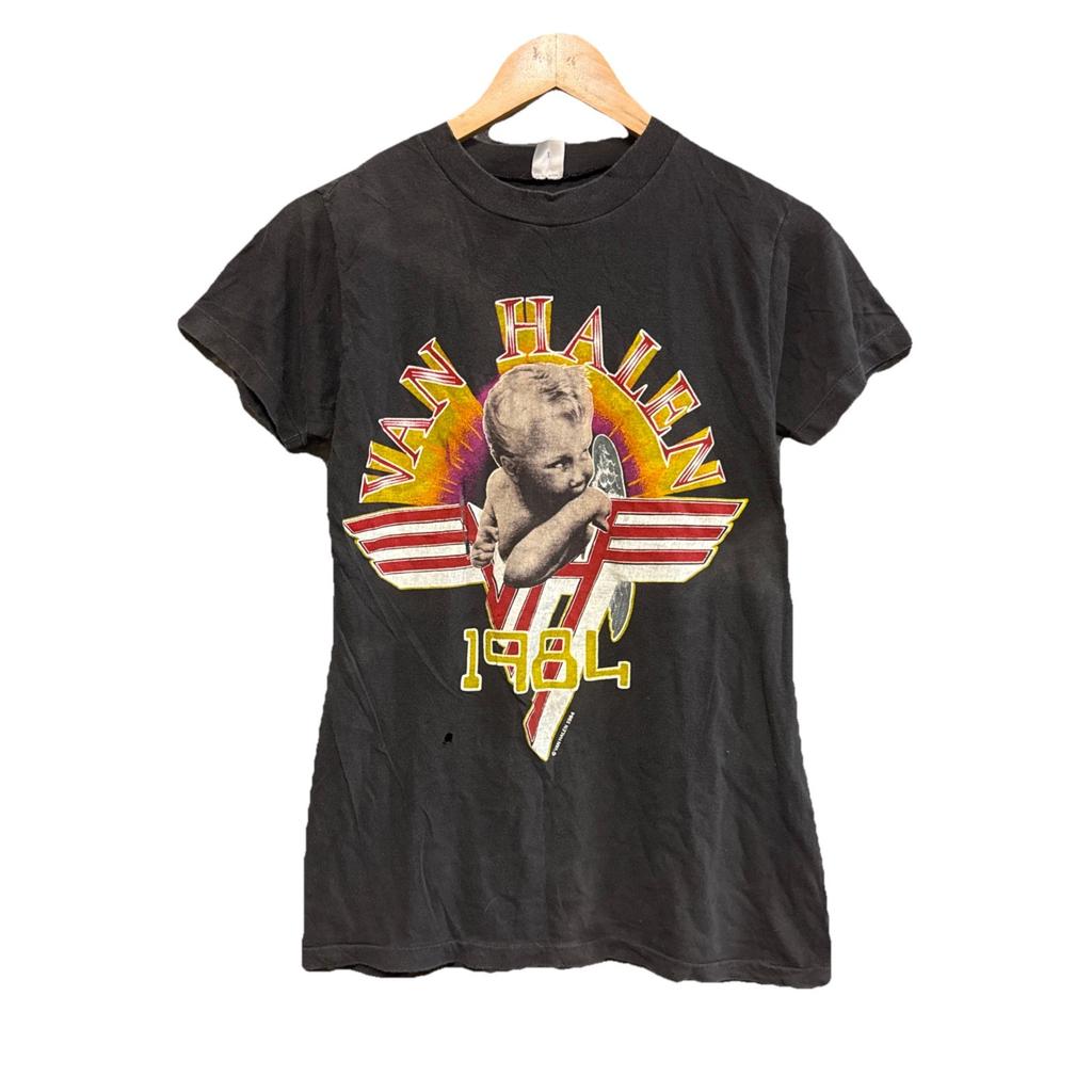Van Halen SMOKING BABY Vintage 1984 Tour Black T-Shirt