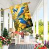 1pc Welcome To Spring Blue Bird Flowers_3 (1) - Decorative FlagDouble-Sided Garden Flag, Yard Decoration, Outdoor Decoration, Lawn, Flag Only