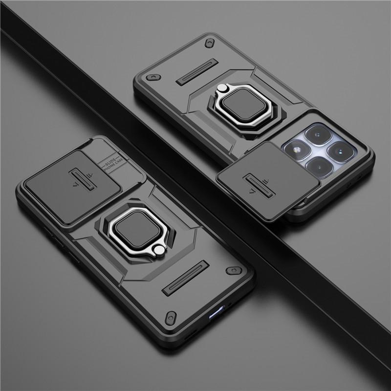 For Redmi K70 Ultra Cover Redmi K70 Ultra Case 6.67 inch Lens Protection Shockproof Push window Magnetic Holder Bumper