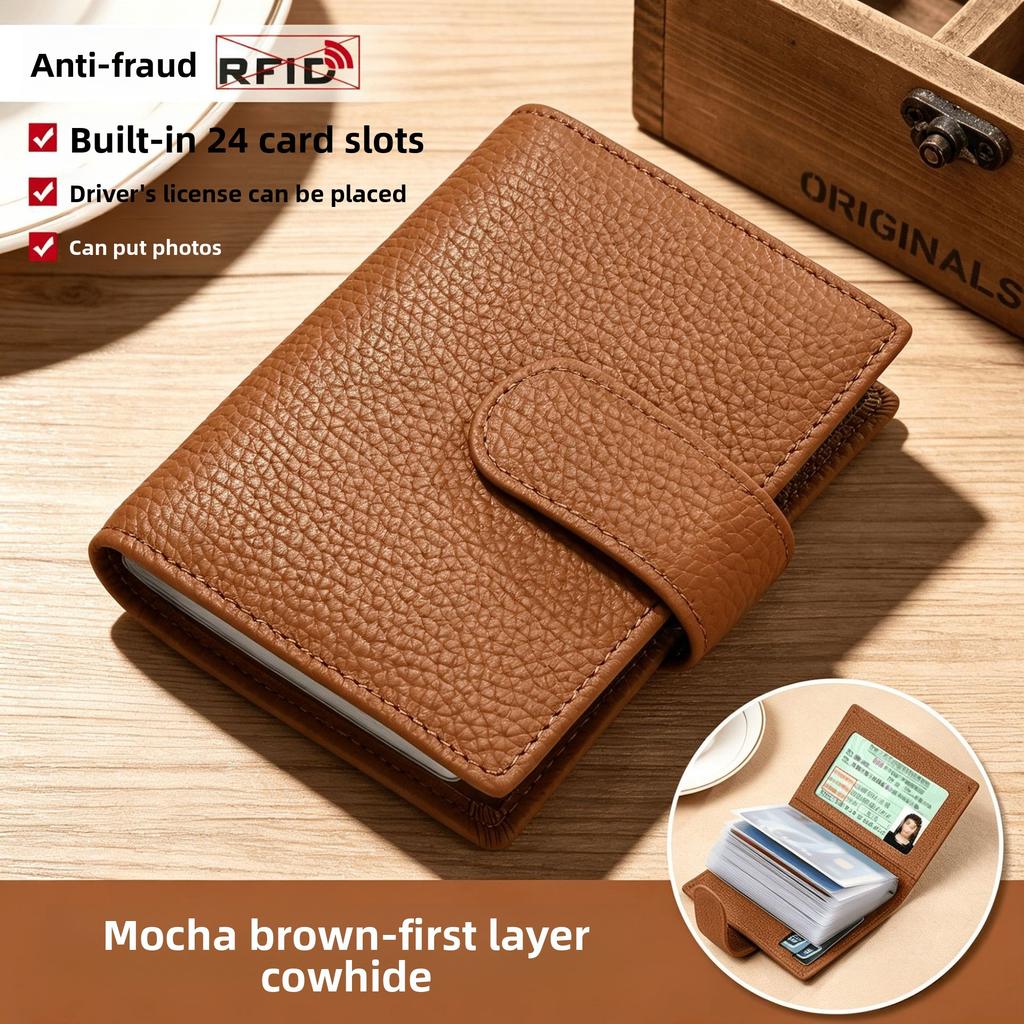 Card bag, male and female large-capacity multi-card cover, driver's license anti-card bag