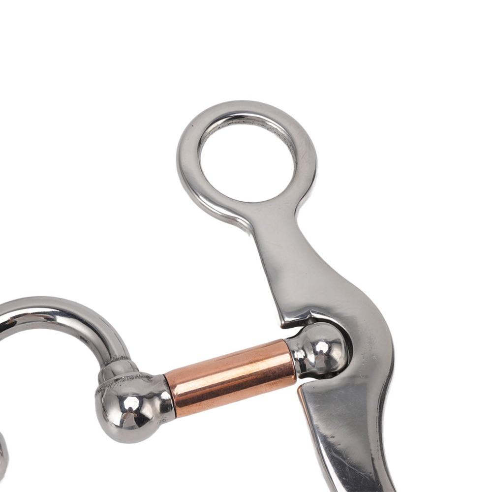 Stainless Steel Horse Snaffle Bit Rose Gold Plated Horse Gag Bit Artificial Horse Farms