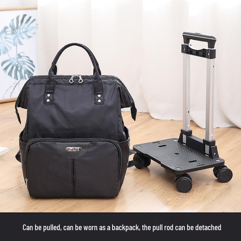 

Модная водонепроницаемая дорожная сумка-тележка: Большая вместимость, Универсальные колеса, Легкий рюкзак-багаж для мужчин и женщин Medium