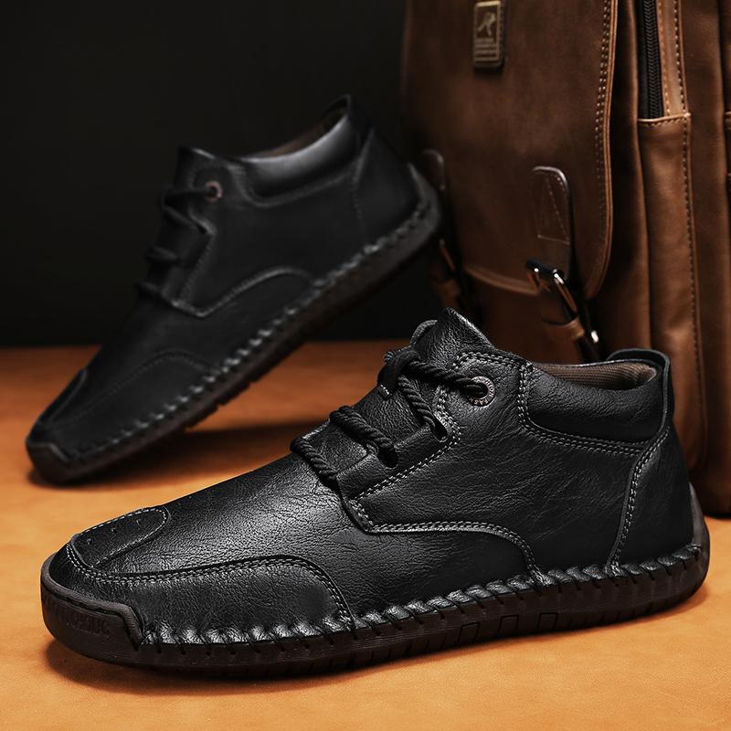 

Мужские ботинки ручной работы из кожи, повседневные ботильоны, мужские лоферы, удобная обувь, мужские слипоны, модные мокасины, мужские ботинки 39