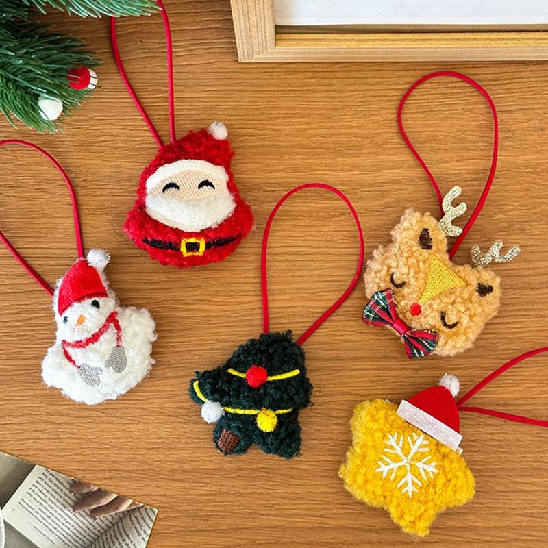 Christmas Tree Pendant Plush Toys Santa Claus Christmas Tree Camera Pendant Room Backpack Decoration Children Christmas Gift