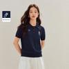 INMAN Women's Embroidered Polo Knit Top