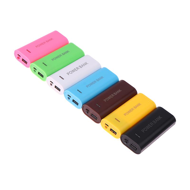 Portable Power Bank Case Diy 2Cell 18650 Battery Box For Smart Phone Charge 5V 1A For 18650 Battery With Indicator Light