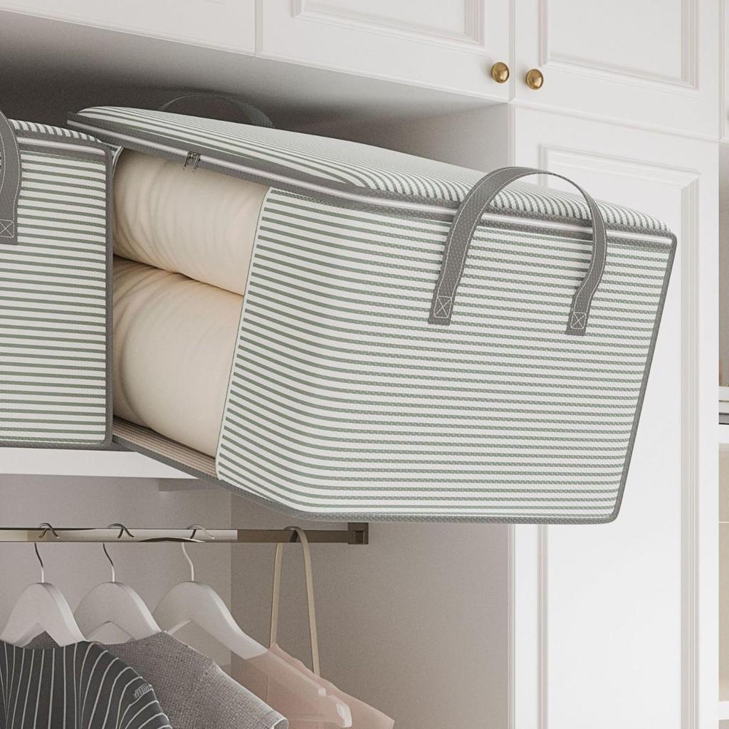 Large Capacity Cotton Quilt Storage Bag with Thick 120g Fabric