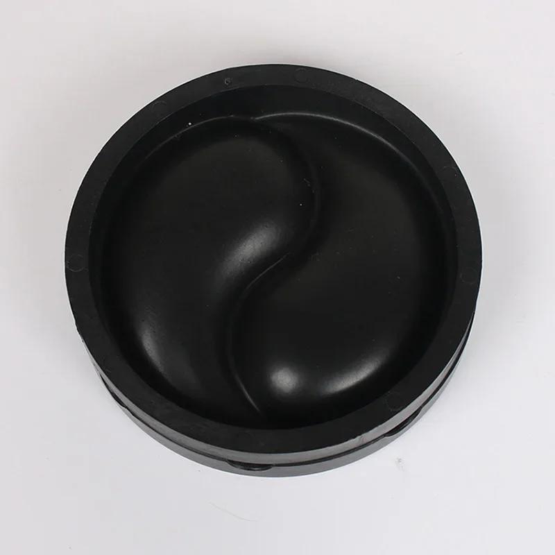 Tai Chi Shape 4 Inch Chinese Inkstone Rectangle Calligraphy Ink Stone Student Ink Well With Cover Inkwell Grinding Ink-Well