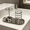 Toothpaste Rack+Toothbrush Shelf+Pallet Stainless Steel Toothpaste Squeezer  Toilet
