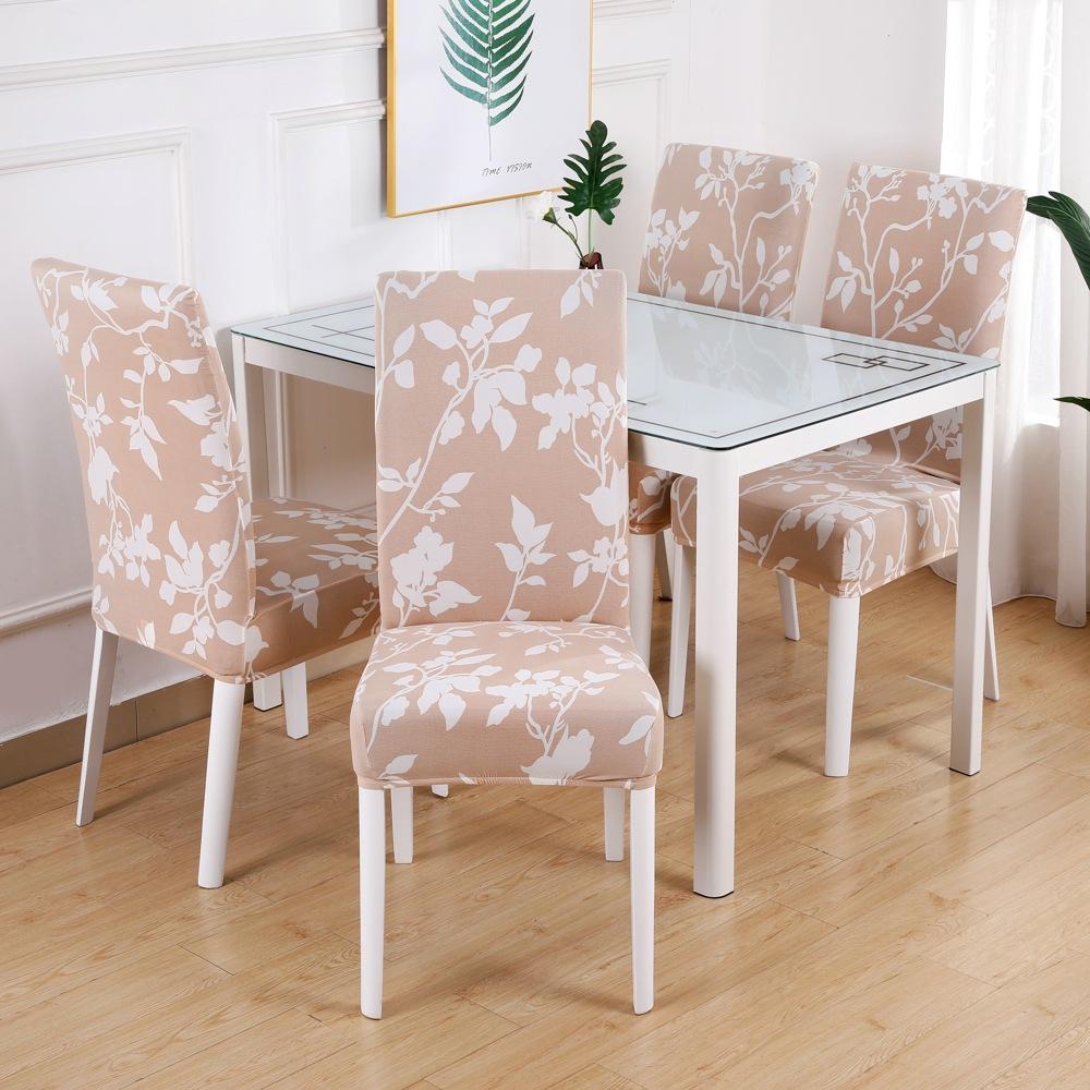1/2/4/6 Pieces Printed Chair Cover Washable Big Elastic Kitchen Chair Covers Stretch Seat Slipcovers For Dining Room Wedding