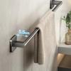 Towel Holder Space Aluminum Bar No Drilling Bathroom Organizers Self-adhesive Towel Bar Bathroom Shelves Kitchen Storage Rack