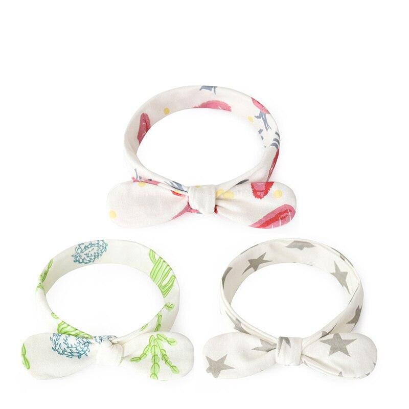 3 Stück Baby Stirnband Mädchen Haarschmuck Floral Schleife Baby Haarband Baumwolle Flamingo Säuglings Kopfbedeckung Kinder Mädchen Stirnbänder