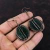 Orecchino Labradorite Fuoco Verde Orecchino Avvolto in Filo di Rame Gioielli Fatti a Mano Orecchini con Pietre Preziose Naturali Gioielli in Rame Orecchino Delicato Per Regalo