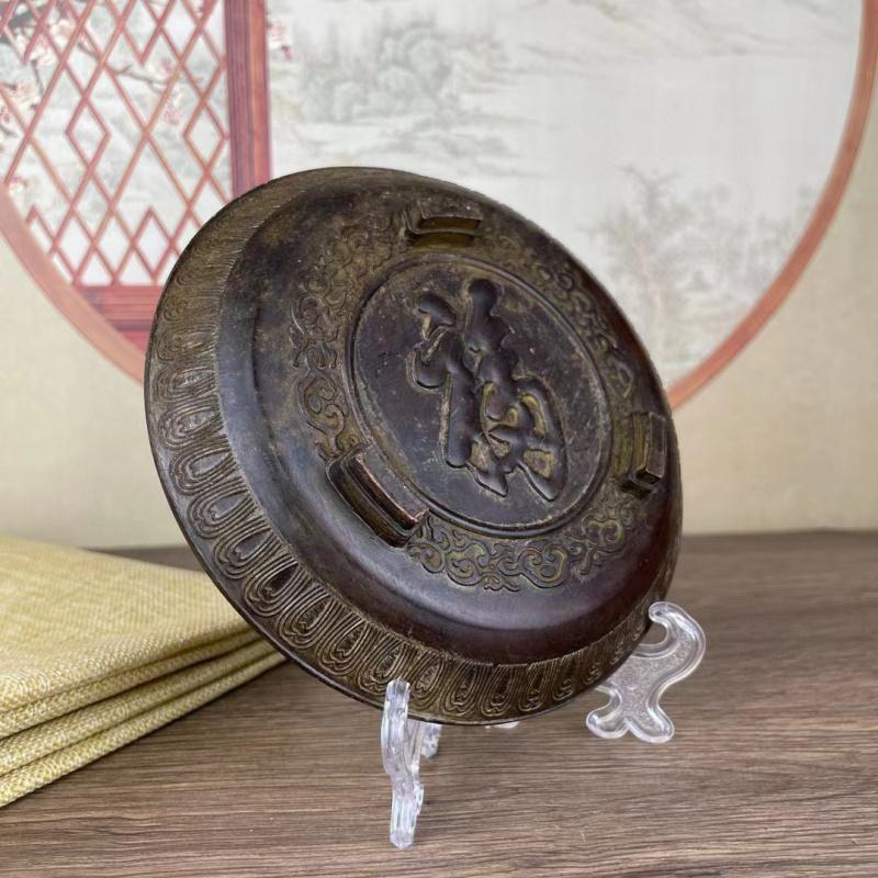 Sandalwood Burner for Home Use, Alloy Eight Treasures Three-legged Offering Plate, Holder, Incense Tray,
